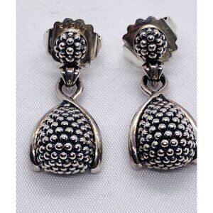 Lagos Sterling Silver 925 14K 585 Dangle Earrings